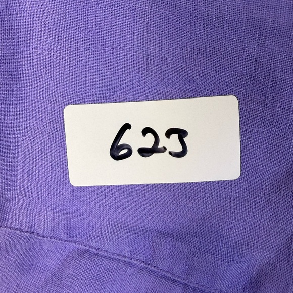 Ralph Lauren womens periwinkle linen button up shirt 1X - Picture 7 of 8